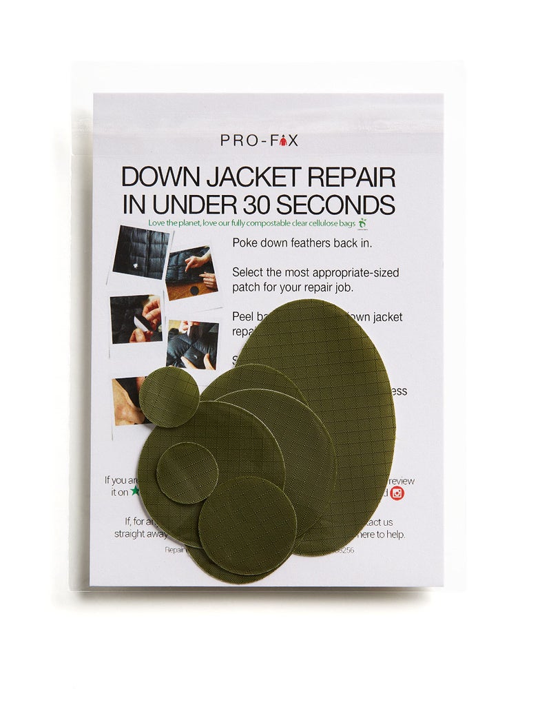 DJR Self-Adhesive Waterproof Repair Patch Kit - 30-Second Fix for Down Jackets, Tents, Sleeping Bags, Backpacks, Outdoor and Camping Gear - Pre-Cut Nylon Ripstop Patches, Multiple Colors - Olive Green - Image 1
